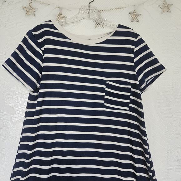 Try This XLarge French Stripe Tshirt Dress Nautical Parisian Coastal Cruisewear - Picture 4 of 8
